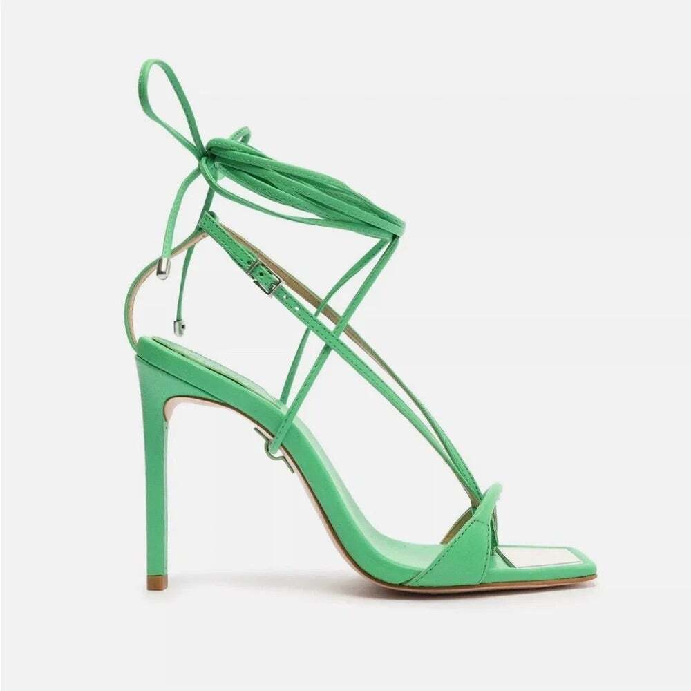 Schutz Vikki Lace Up Leather Sandal